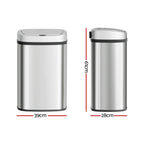 50L Sensor Bin Motion Rubbish Automatic Silver