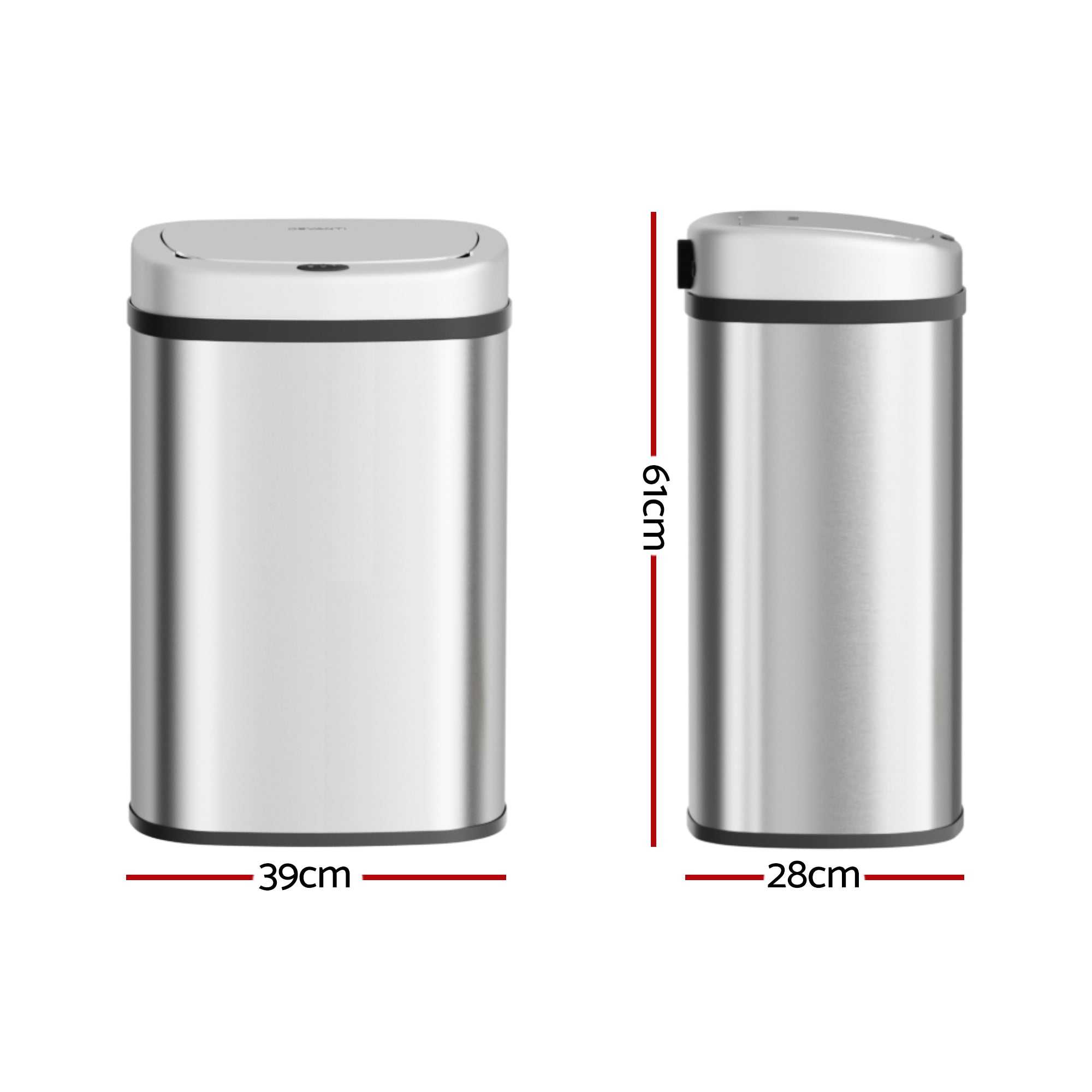 50L Sensor Bin Motion Rubbish Automatic Silver