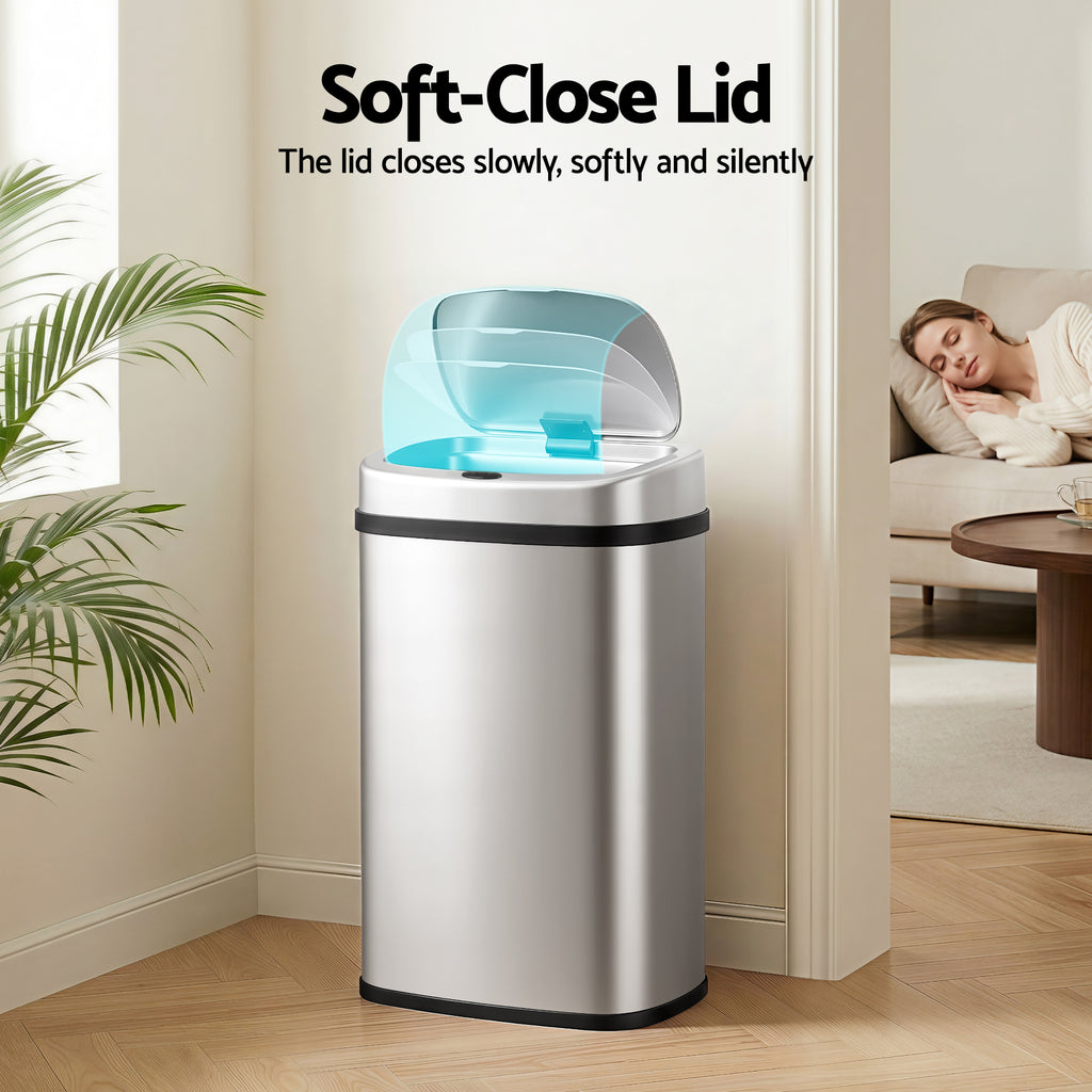 50L Sensor Bin Motion Rubbish Automatic Silver