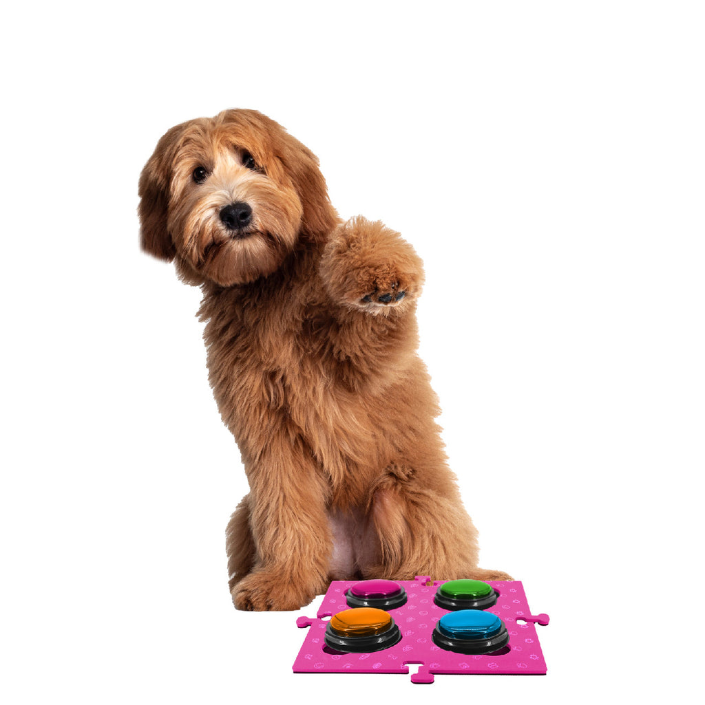 Tech4Pets Pink Mat 2-Pack for Talking Buttons & Floor