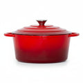 26cm Enamelled Cast Iron French Oven Casserole (4.7L) - Red