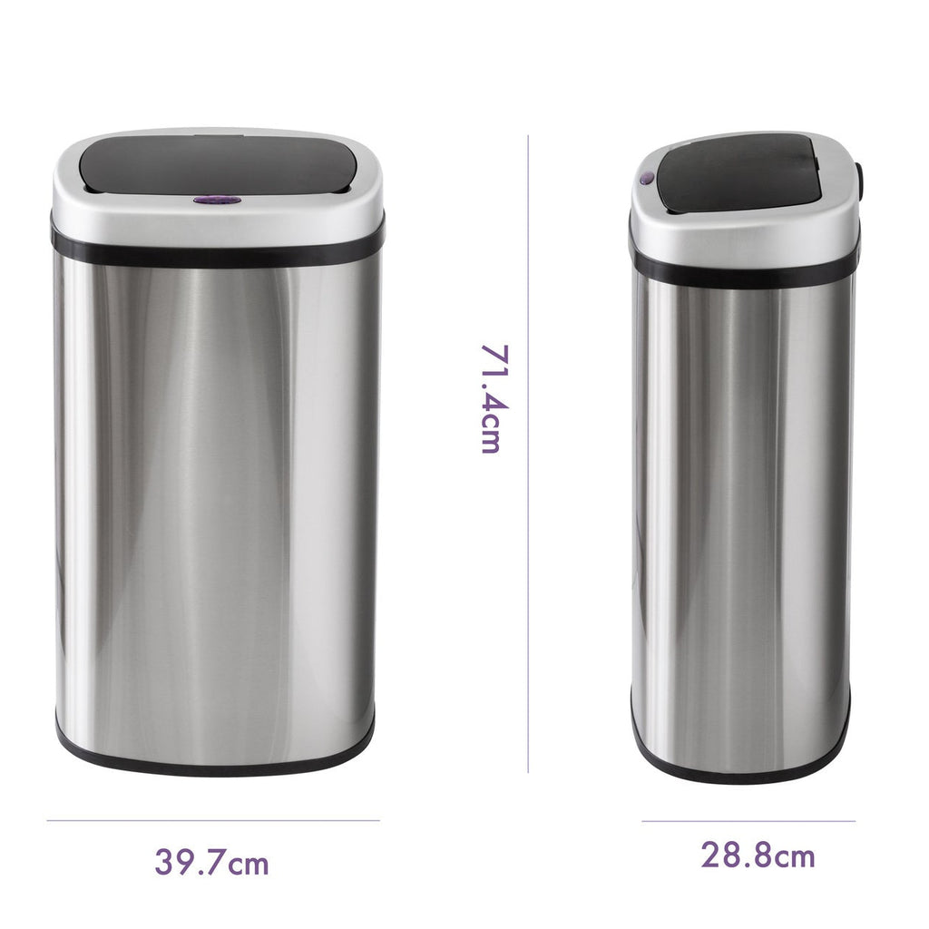 60L Stainless Steel Motion Sensor Rubbish Bin