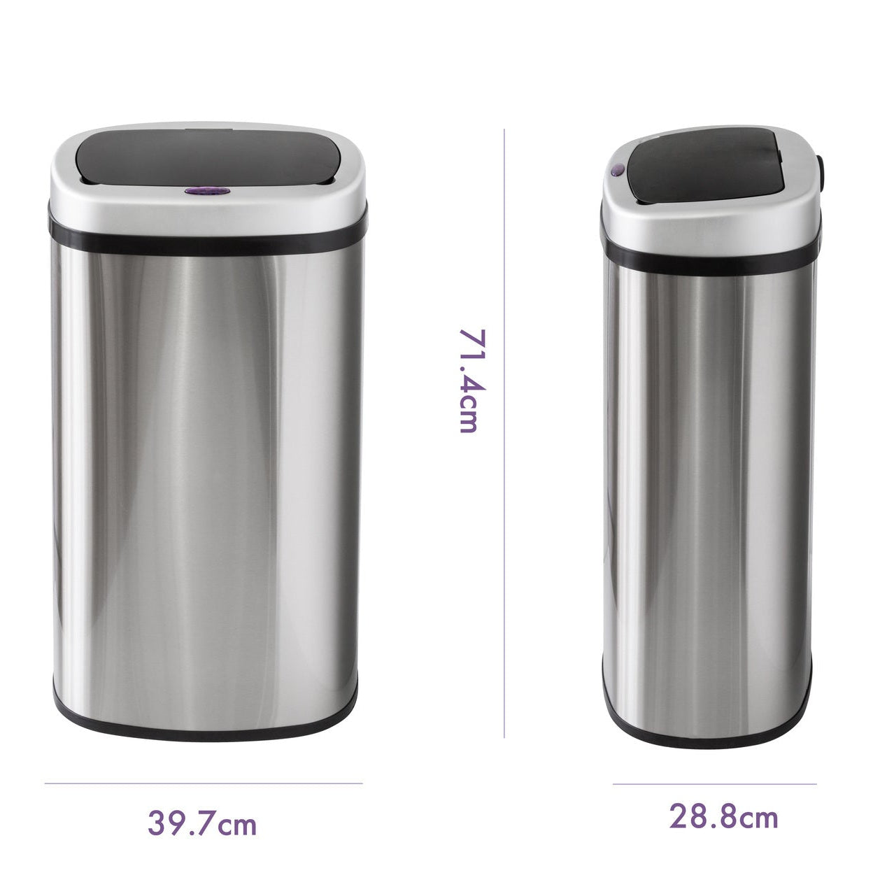 60L Stainless Steel Motion Sensor Rubbish Bin
