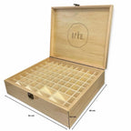 Orku 74 Essential Oil Bottle Storage Box Wooden Organiser Aromatherapy Case
