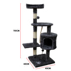 110cm Cat Tree Scratching Post - Dark Grey