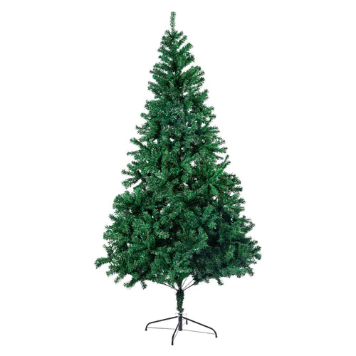 1.2m artificial Christmas tree with dense green tips and metal stand