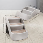 Furtastic Foldable Pet Stairs In Grey - 38cm Dog Ladder
