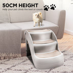 Furtastic Foldable Pet Stairs In Grey - 38cm Dog Ladder