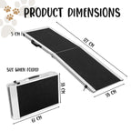 Furtastic Foldable Aluminium Dog Ramp - 122 x 38 cm