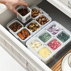 Convenient Crisper Box with Lid Storage Compartment Organizer for Vegetables