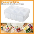 Convenient Crisper Box with Lid Storage Compartment Organizer for Vegetables