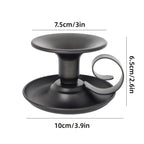 2pcs European Iron Candle Holders for Candlelight Dinner Decorative Lighting - Gold