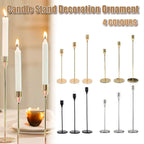 Set of 3 Decorative Candlestick Holder Candle Stand for Wedding / Dinner / Party - Gold