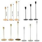 Set of 3 Decorative Candlestick Holder Candle Stand for Wedding / Dinner / Party - Gold
