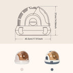 Portable Cat Carrier Space Capsule Large Capacity Aviation Travel Kitty Basket - Champagne