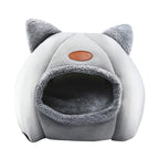 Cat Bed Winter Warm Enclosed Pet House Cozy Indoor Sleeping Nest for Cold Weather - L