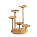 Round Tabletop Flower Stand Balcony Storage Shelf Display Rack Indoor Outdoor