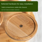 Round Tabletop Flower Stand Balcony Storage Shelf Display Rack Indoor Outdoor