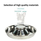 Stainless Steel Pet Bowl Slow Feeder Dish Puppy Dog Cat Food Feeding Weaning Bowl - S