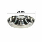 Stainless Steel Pet Bowl Slow Feeder Dish Puppy Dog Cat Food Feeding Weaning Bowl - S