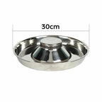 Stainless Steel Pet Bowl Slow Feeder Dish Puppy Dog Cat Food Feeding Weaning Bowl - S