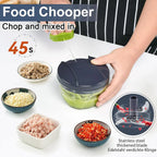Garlic Press Chopper Slicer Hand Presser Grinder Crusher Home Kitchen Tools Use - 1000ml