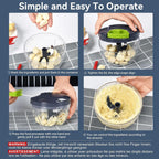 Garlic Press Chopper Slicer Hand Presser Grinder Crusher Home Kitchen Tools Use - 600ml
