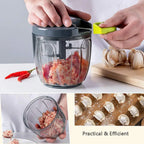 Garlic Press Chopper Slicer Hand Presser Grinder Crusher Home Kitchen Tools Use - 600ml