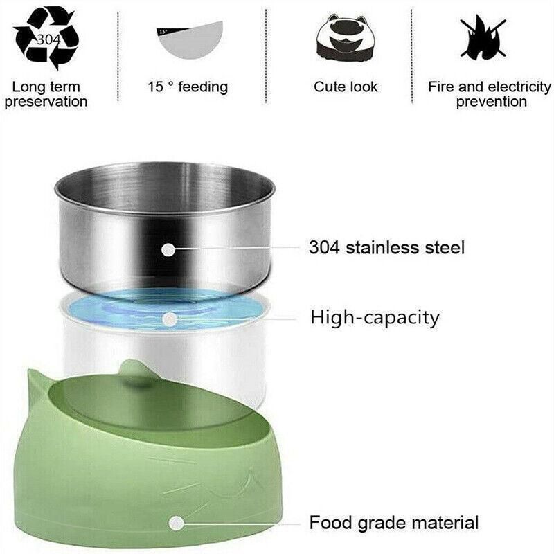 Cutaway view of black raised bowl with stainless steel inner and base