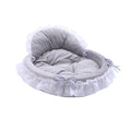 Princess Pet Kennel Soft Comfortable Cat and Dog Bed House for Small Pets - Grey