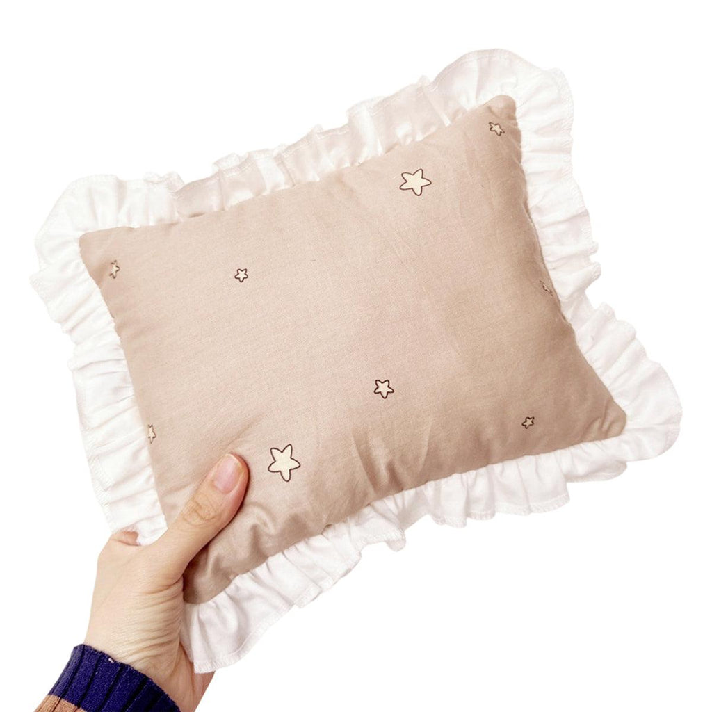 Lace Cat Pillow Soft Pet Cushion for Sleeping Comfortable Kitty Bed Cushion - Brown Stars
