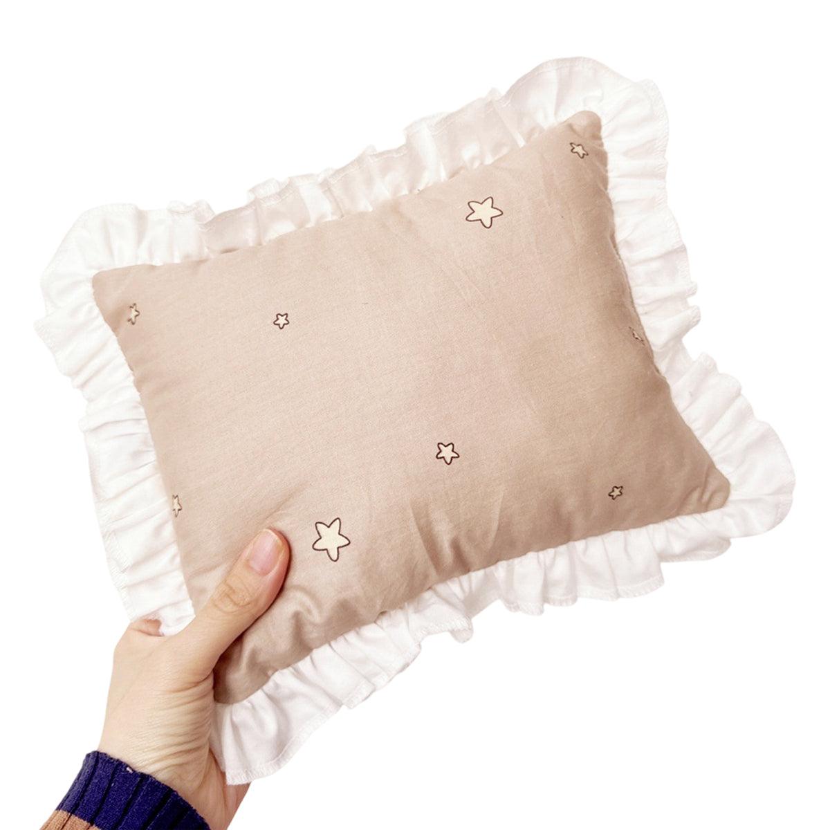 Lace Cat Pillow Soft Pet Cushion for Sleeping Comfortable Kitty Bed Cushion - Brown Stars