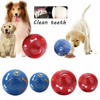 11cm Dog Pet Fun Tough-Treat Ball Tumbler Mental Food Dispenser Feeder Puzzle Toy - Red