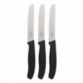 3x Victorinox Standard Wavy Edge Steak and Tomato Knife - Black