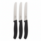 3x Victorinox Standard Wavy Edge Steak and Tomato Knife - Black