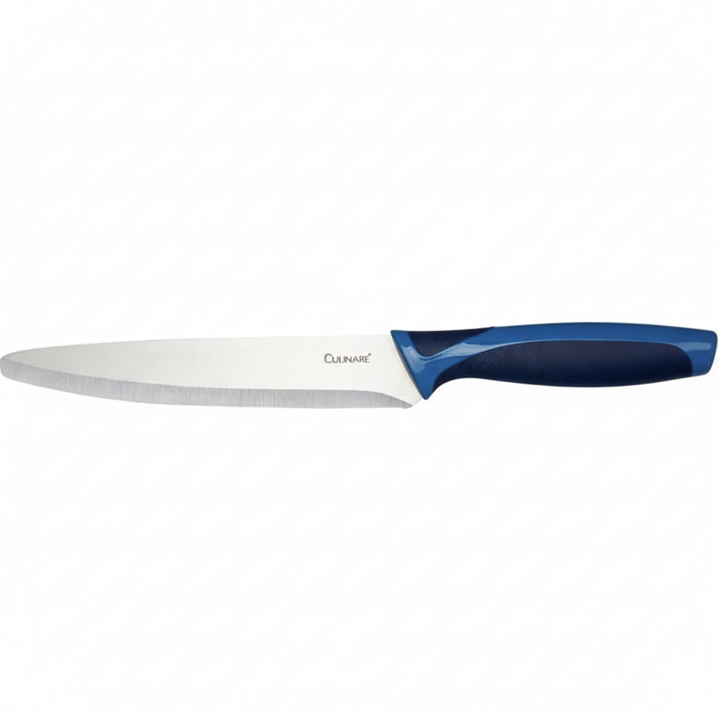19.5cm Culinare Stainless Steel Carving Knife With Blue Blade Cover