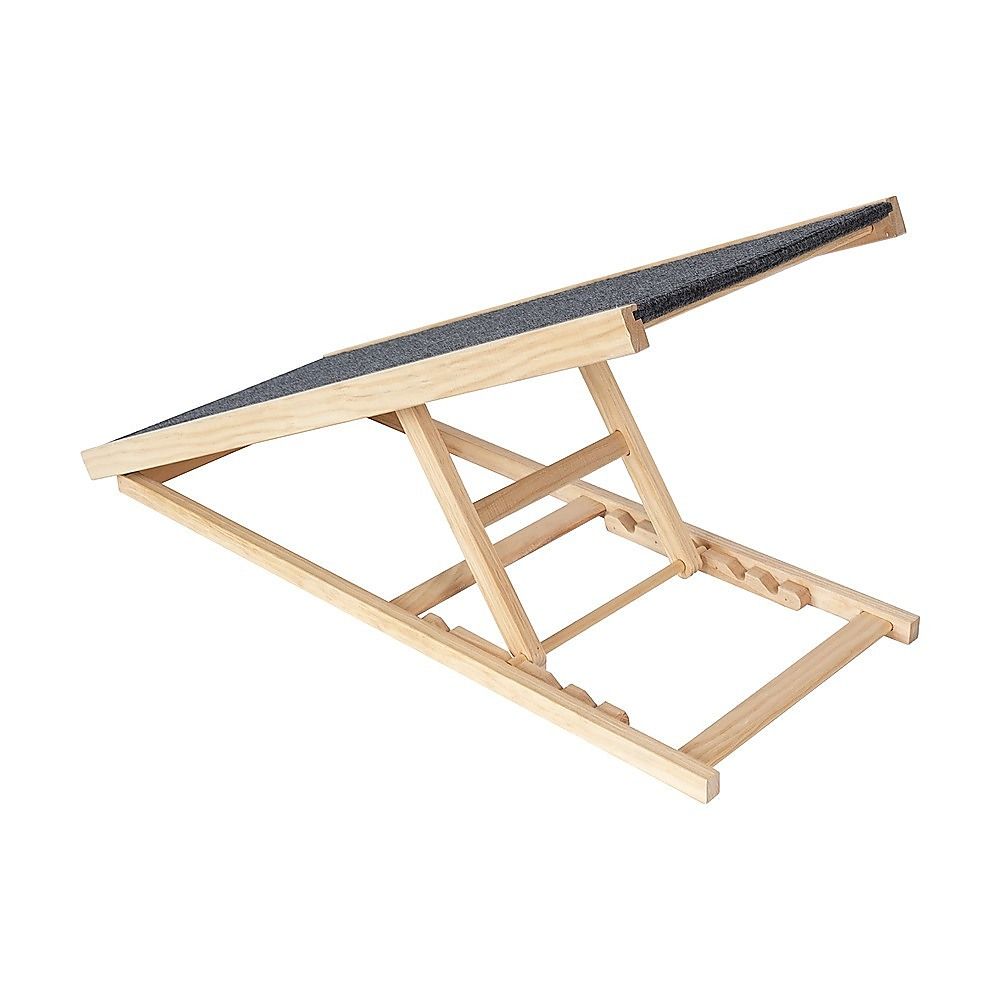 Foldable Dog Pet Ramp Adjustable Height Dogs Stairs for Bed Sofa Car 100cm