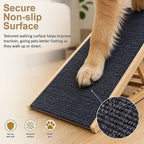 Foldable Dog Pet Ramp Adjustable Height Dogs Stairs for Bed Sofa Car 100cm