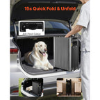 Dog Ramp for Cars, 1600 × 432 mm, Folding Pet Ramps for Medium & Large Dogs up to 113 kg, Pet Stair Ramp with Non-Slip Oxford Fabric Surface, Portable Outdoor Dog Car Ramps for SUV & Truck