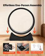 Cat Exercise Wheel, 120 cm Wooden Cat Running Wheel for Indoor Cats up to 12.7 kg, Cats Treadmill with Carpeted Runway & Locking Mechanism, Quiet Kitten Sport Toys for Pets Fitness, Black