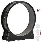 Cat Exercise Wheel, 120 cm Wooden Cat Running Wheel for Indoor Cats up to 12.7 kg, Cats Treadmill with Carpeted Runway & Locking Mechanism, Quiet Kitten Sport Toys for Pets Fitness, Black