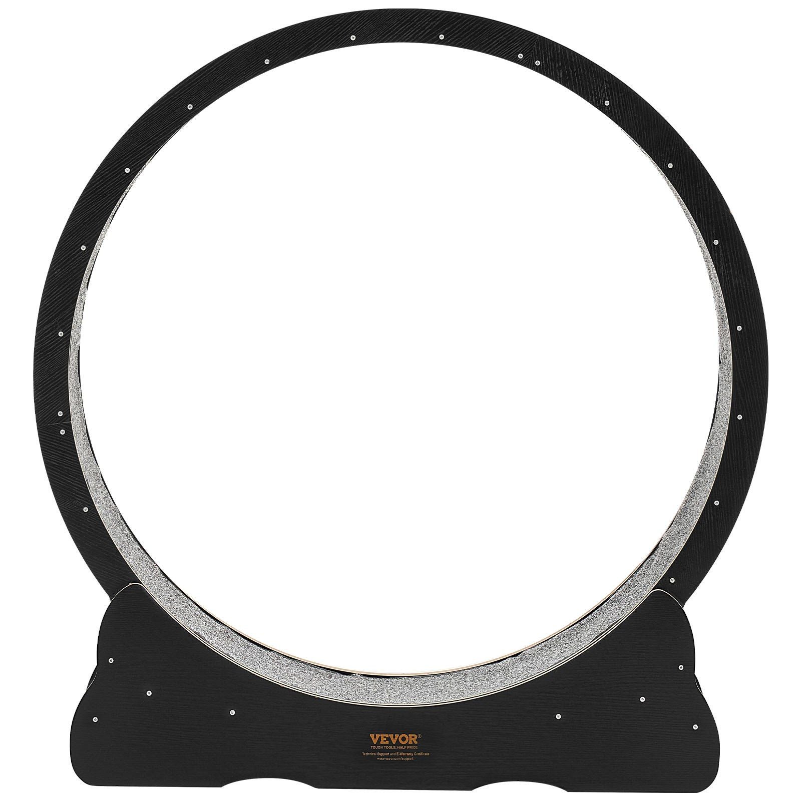 Cat Exercise Wheel, 120 cm Wooden Cat Running Wheel for Indoor Cats up to 12.7 kg, Cats Treadmill with Carpeted Runway & Locking Mechanism, Quiet Kitten Sport Toys for Pets Fitness, Black