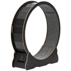 Cat Exercise Wheel, 120 cm Wooden Cat Running Wheel for Indoor Cats up to 12.7 kg, Cats Treadmill with Carpeted Runway & Locking Mechanism, Quiet Kitten Sport Toys for Pets Fitness, Black