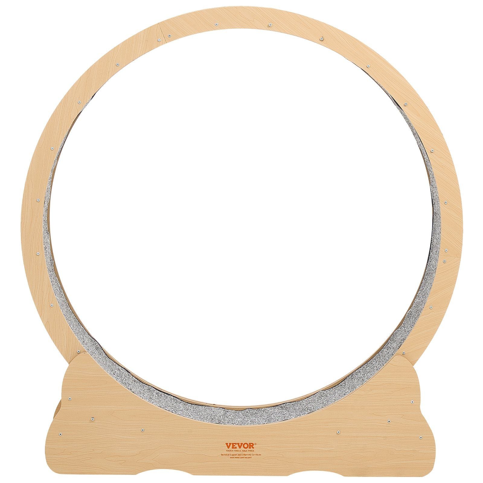 Cat Exercise Wheel, 120cm Wooden Cat Running Wheel for Indoor Cats up to 12.7kg Cats Treadmill with Carpeted Runway & Locking Mechanism, Quiet Roller Kitten Sport Toys for Pets Fitness & Health