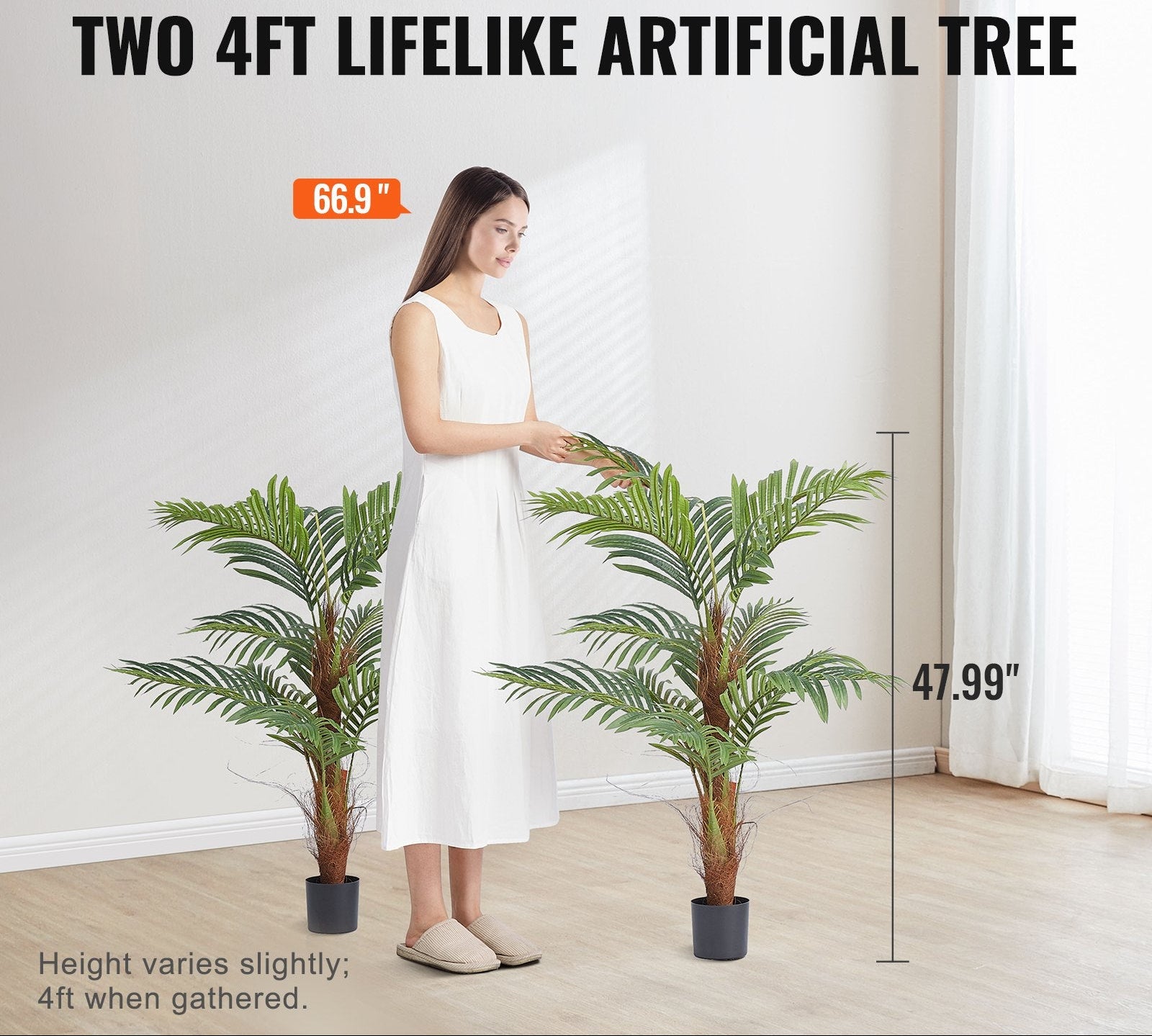 Artificial Palm Tree, 1219mm Tall Faux Plant