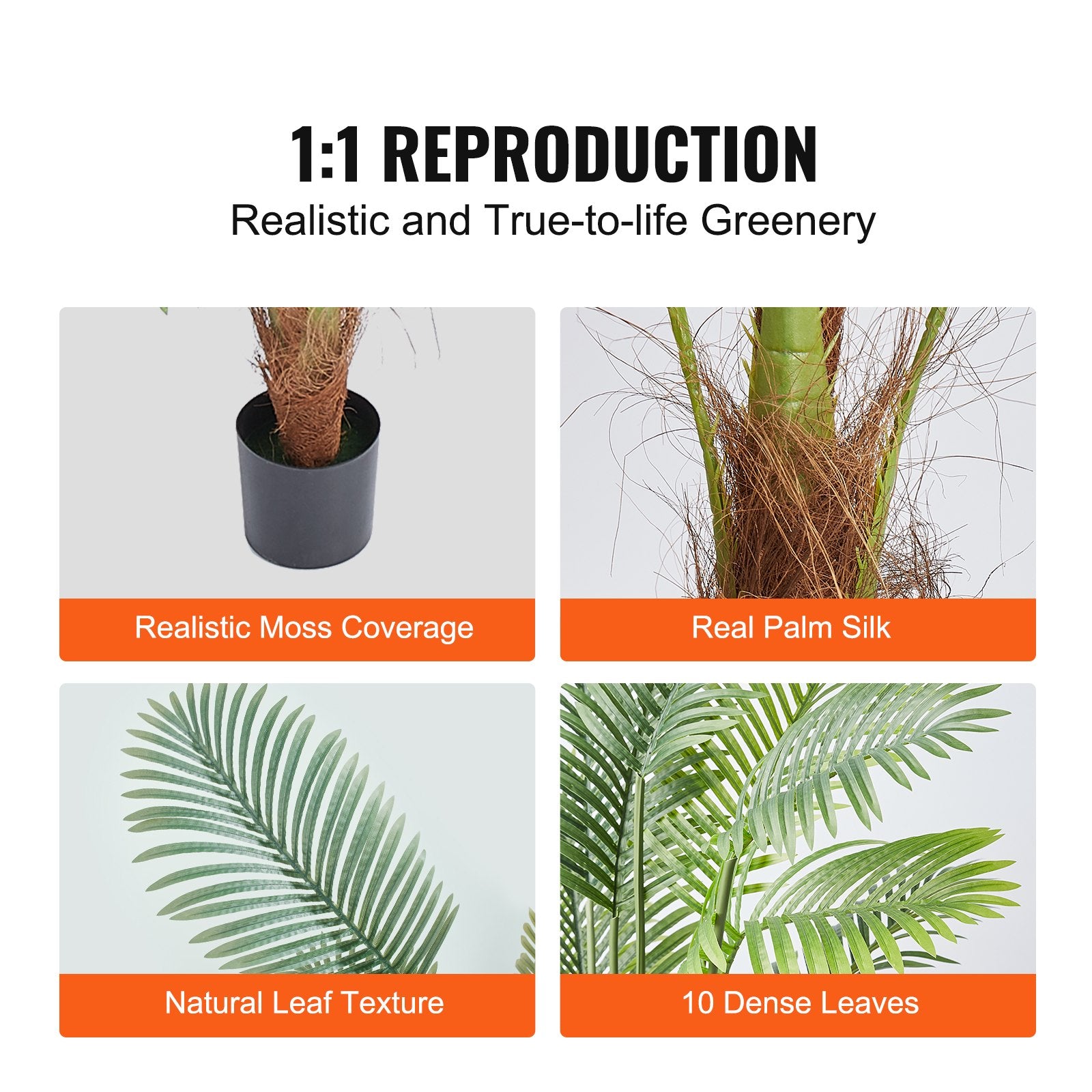 Artificial Palm Tree, 1219mm Tall Faux Plant