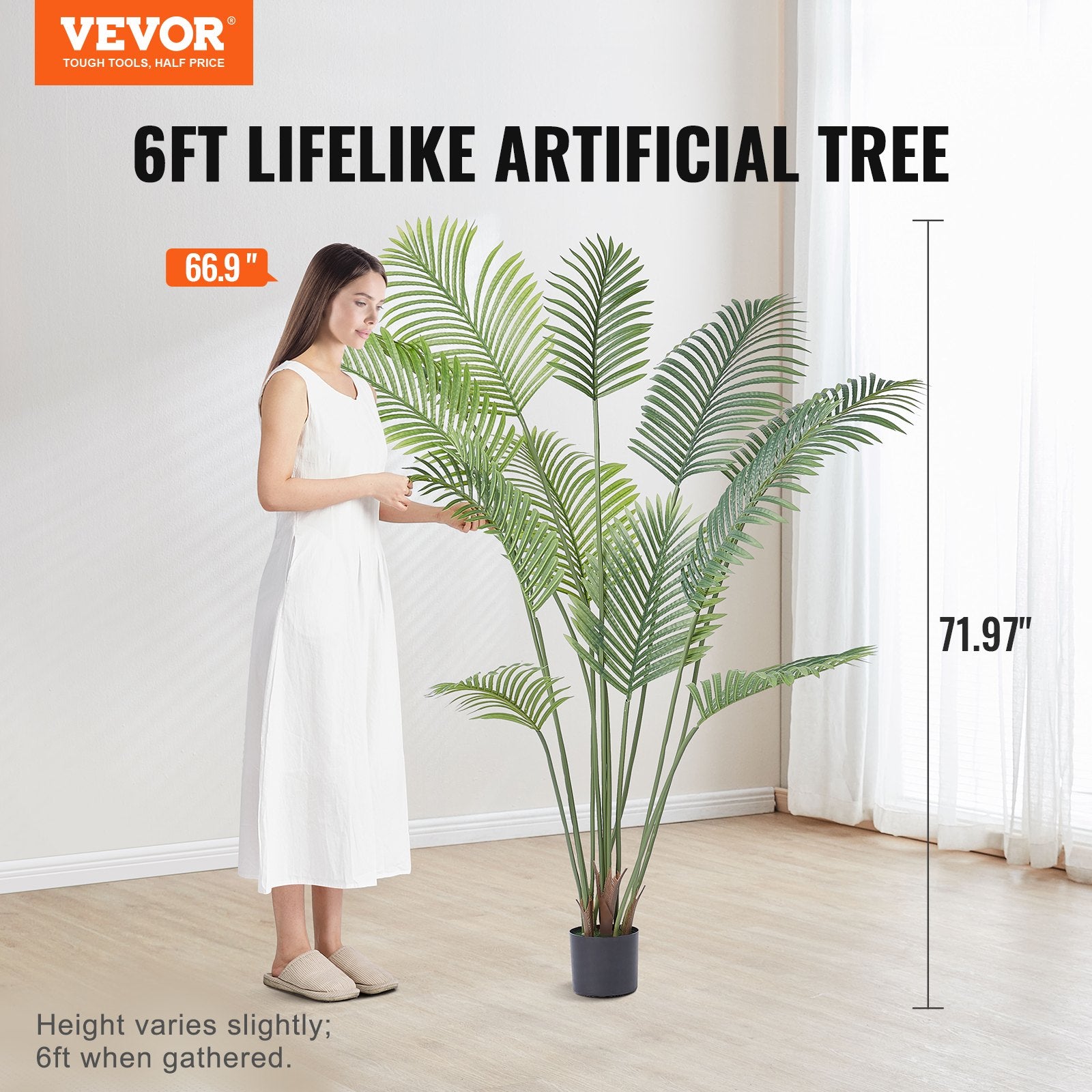 Artificial Palm Tree, 1.8mTall Faux Plant