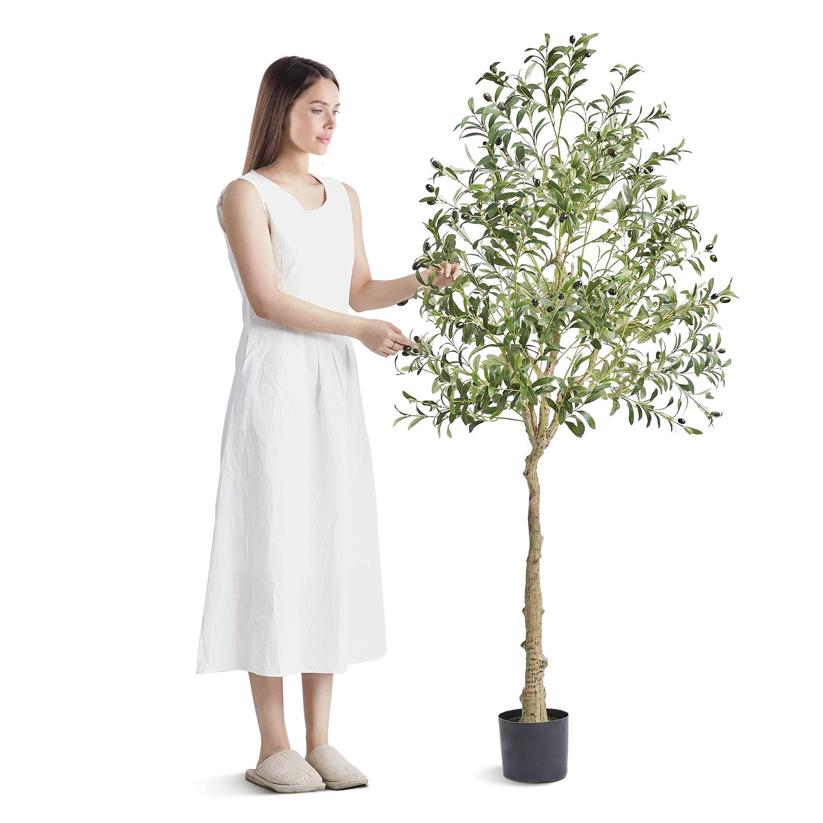 Artificial Olive Tree, 15.2cm Tall Faux Plant