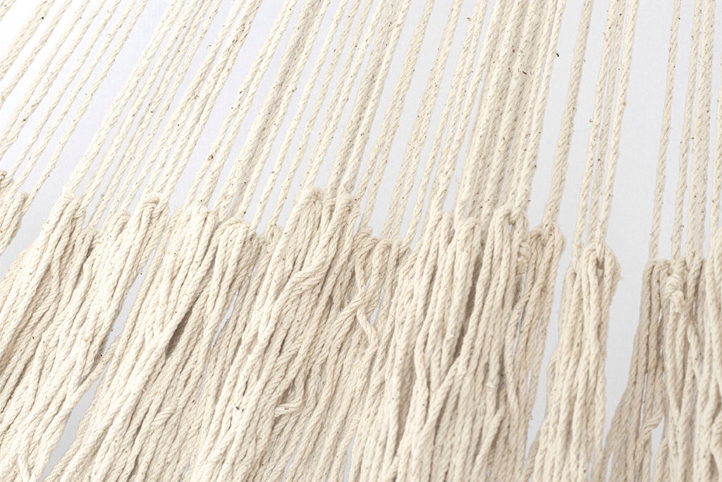 Outdoor undercover cotton hammock with hand crocheted tassels King Size Marble