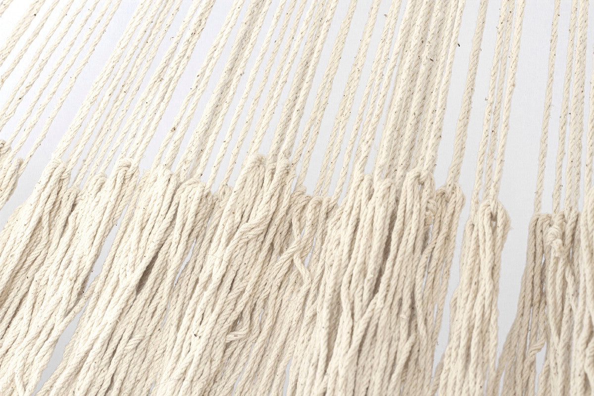 Outdoor undercover cotton hammock with hand crocheted tassels King Size Marble